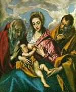 El Greco virgin with santa ines and santa tecla oil